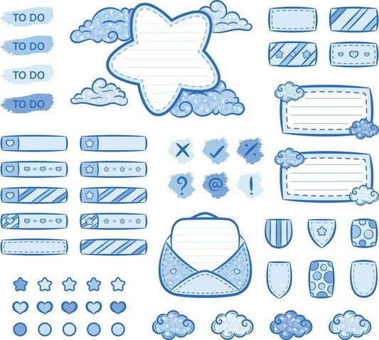 Aesthetic Cute Stickers Pack - Waterproof Vinyl Cartoon Decals for Water Bottles, Laptops, Scrapbooking, Kawaii Stationery Supplies sticker journal sticker