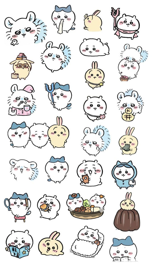 Aesthetic Cute Stickers Pack - Waterproof Vinyl Cartoon Decals for Water Bottles, Laptops, Scrapbooking, Kawaii Stationery Supplies sticker journal sticker