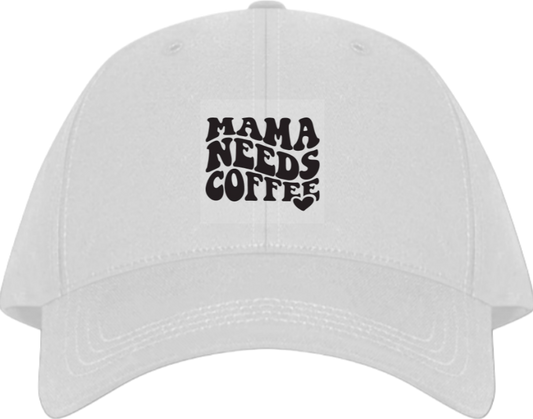 Baseball cap White MAMA NEEDS COFFEE 42