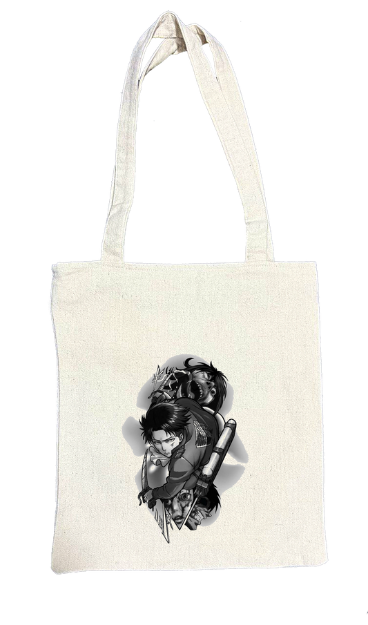 Anime Attack on titan shingeki no kyojin Aot biege tote bag 44