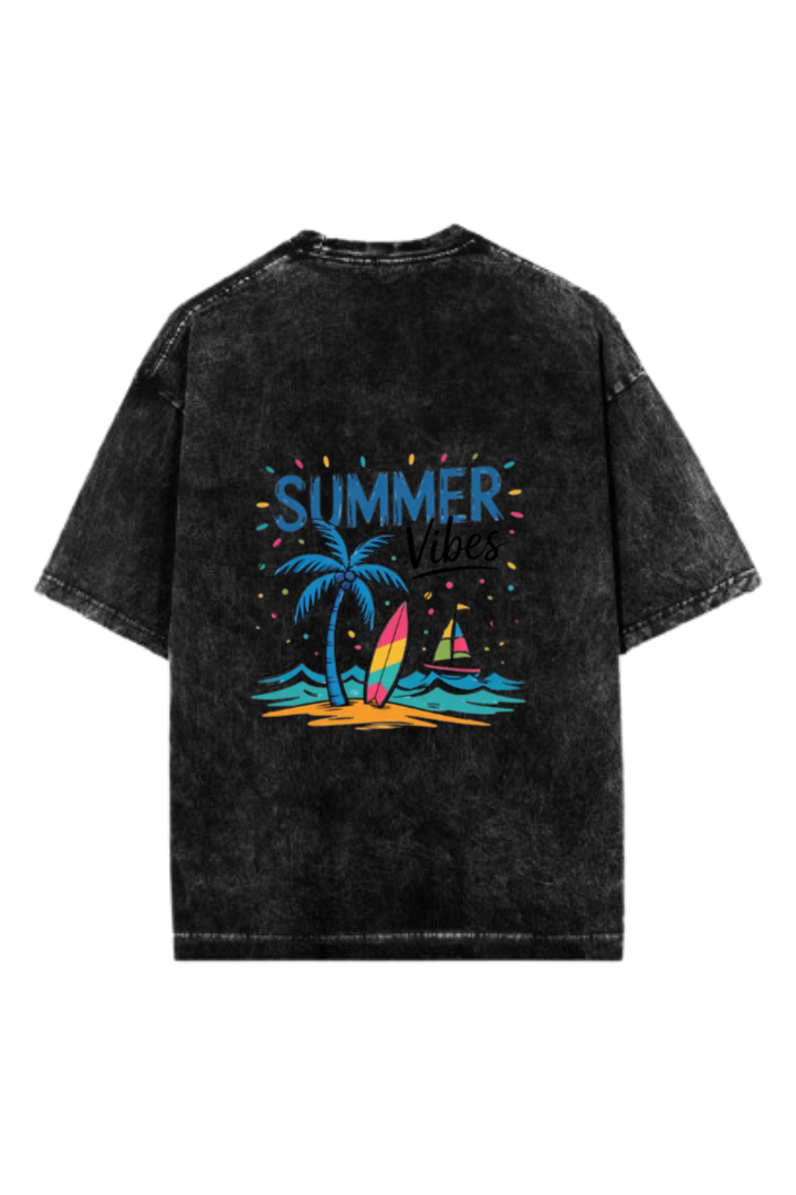 Summer Vibes One Size t- shirt Washed Back 45