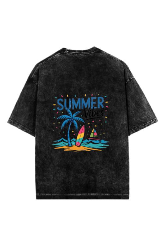 Summer Vibes One Size t- shirt Washed Back 45