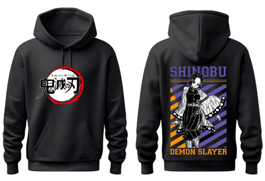 Anime Demon slayer nezuko tanjiro Oversize Hoodie Black 45