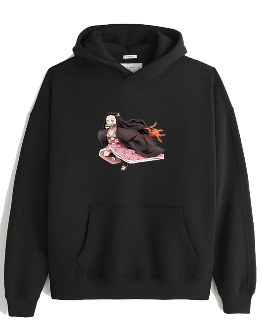 Anime Demon slayer nezuko tanjiro Oversize Hoodie Black 45