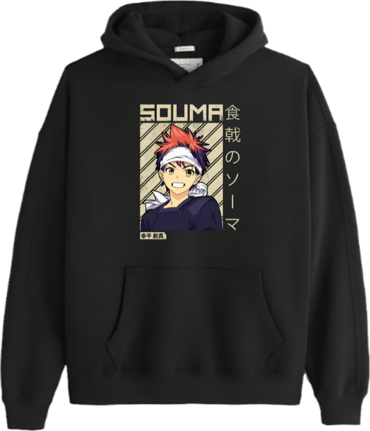 Shokugeki no Soma Sōma Yukihira Over Size hoodie Black 1