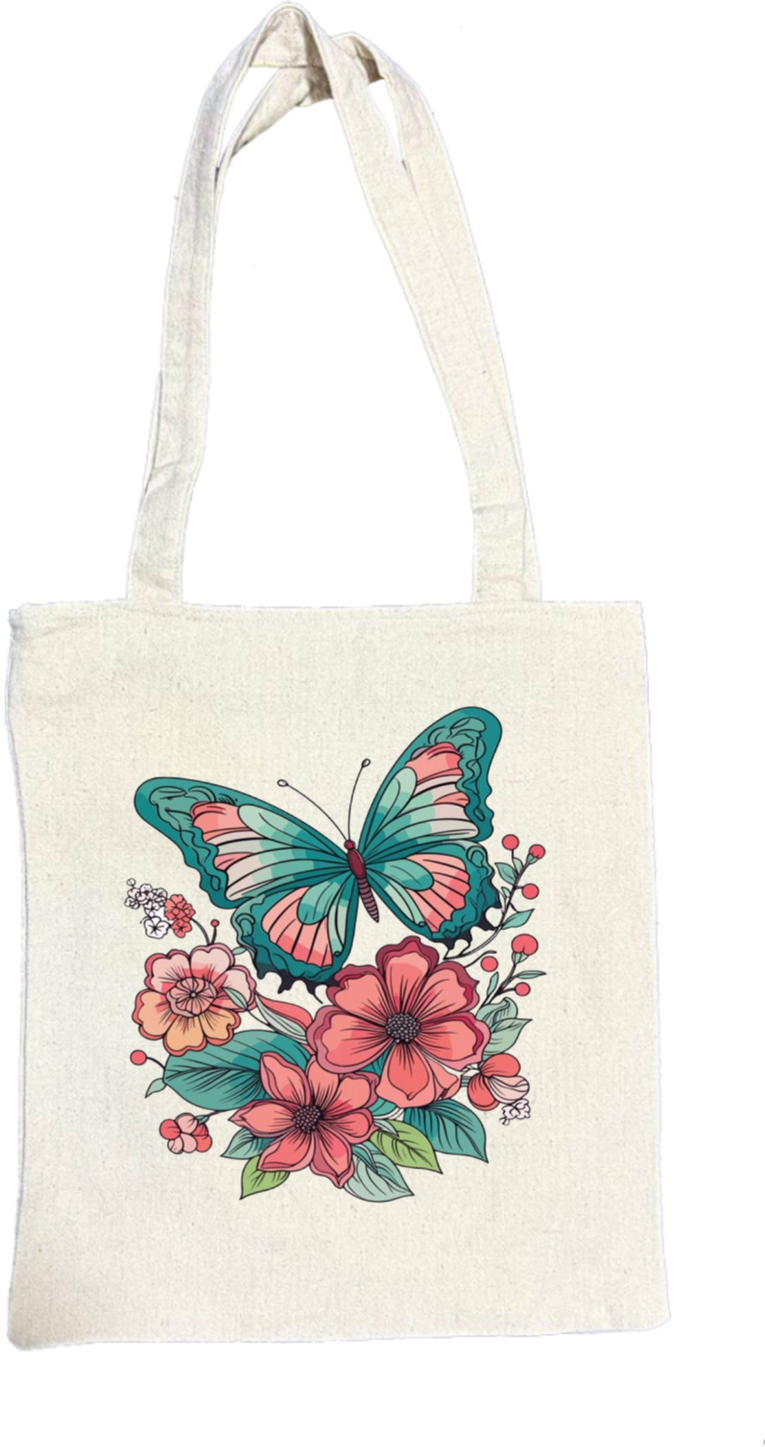 butterflies tote bag Beige 45