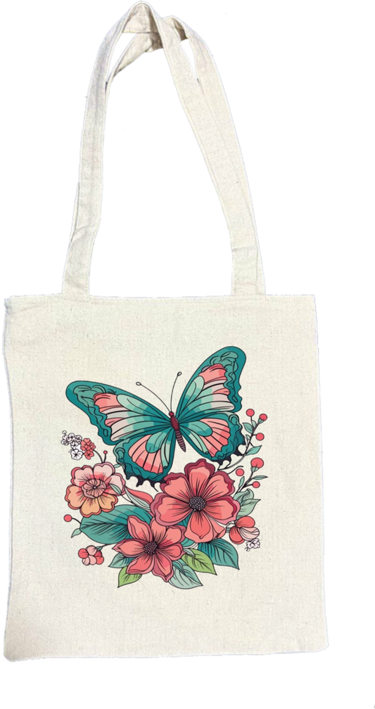 butterflies tote bag Beige 45