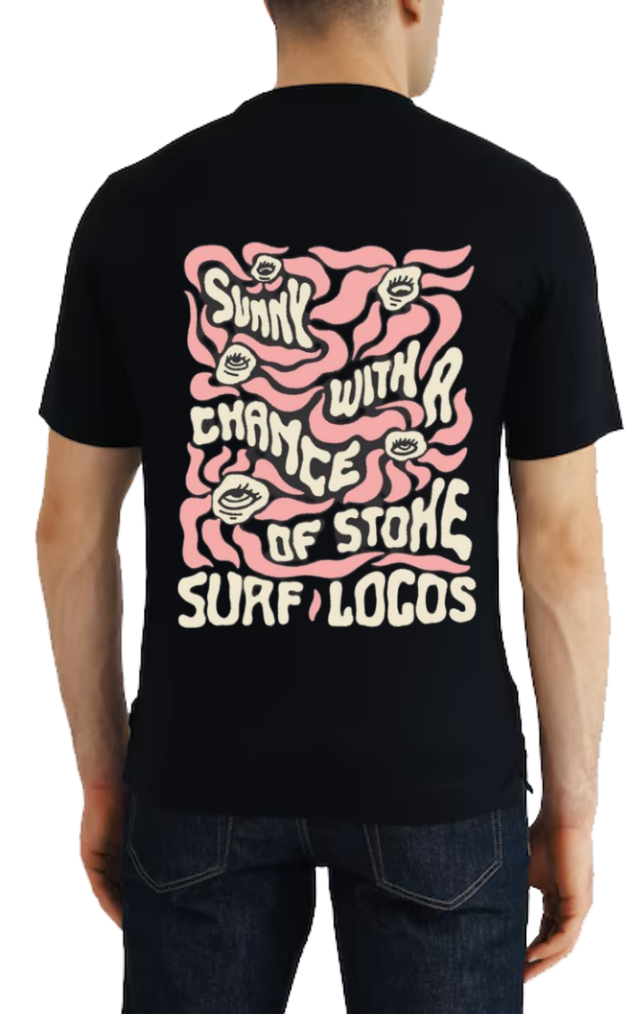 SURF LOGOS t- shirt One Size Black back 45