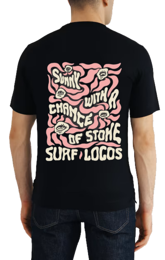 SURF LOGOS t- shirt One Size Black back 45