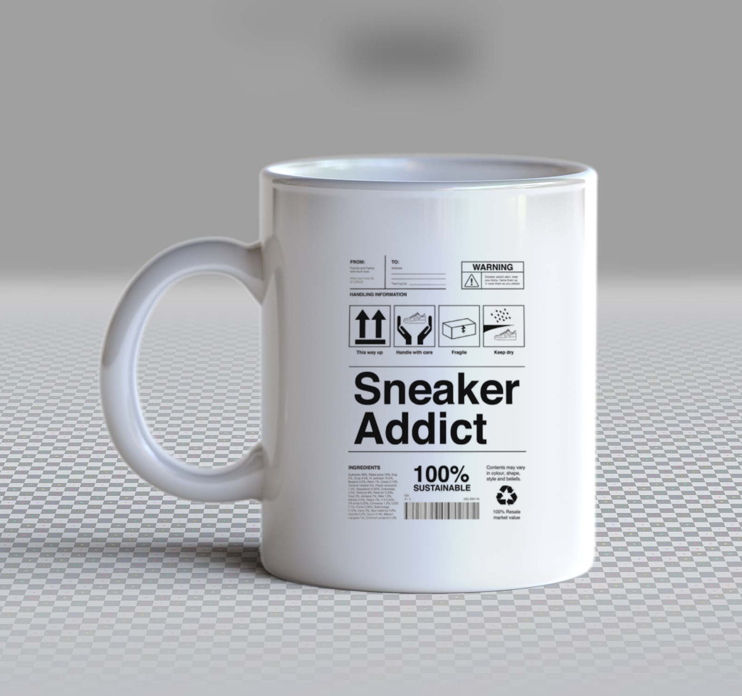 Sneaker Addict Back text Mug 45