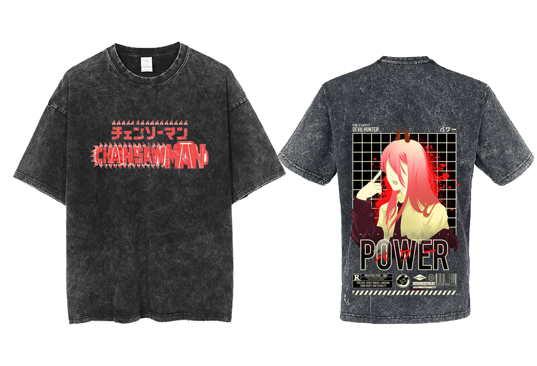 Chainsaw Man t- shirt One Size Washed Back 43