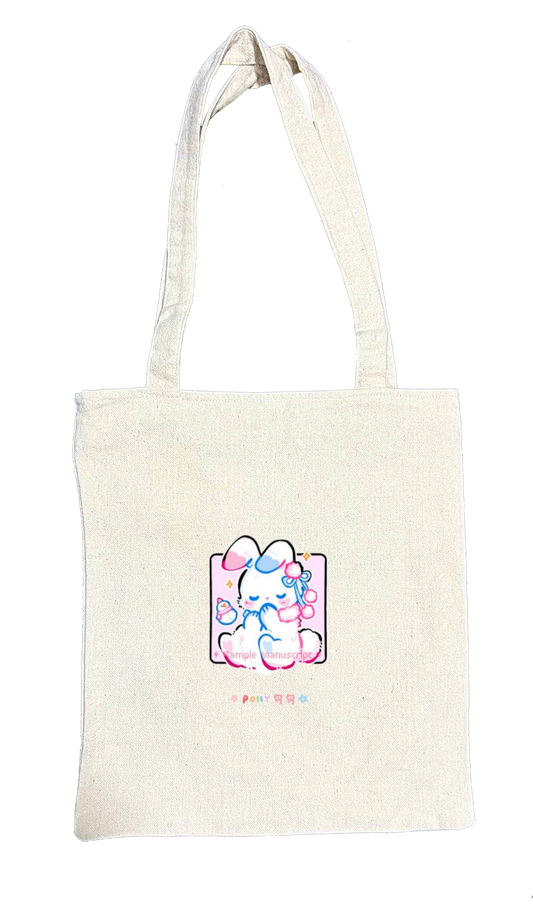 bunny tote bag White 45