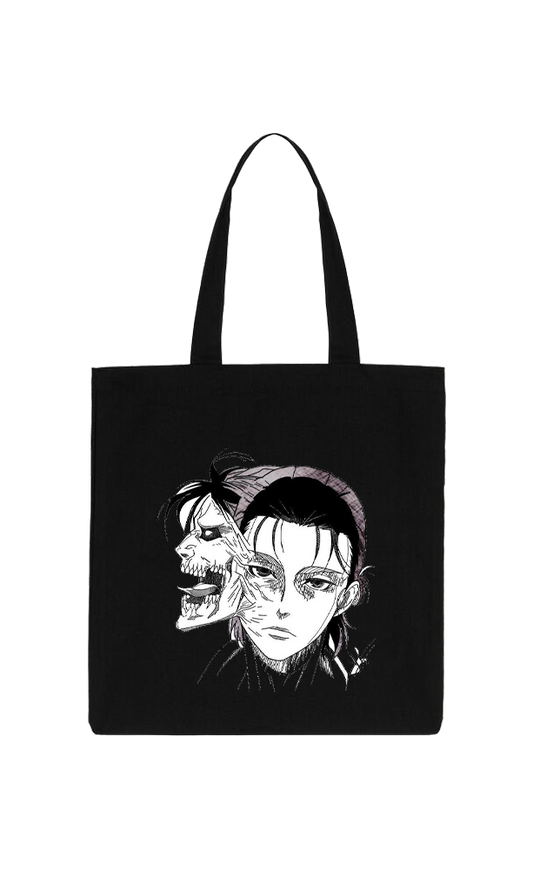 Anime Attack on titan shingeki no kyojin Aot Black tote bag 46