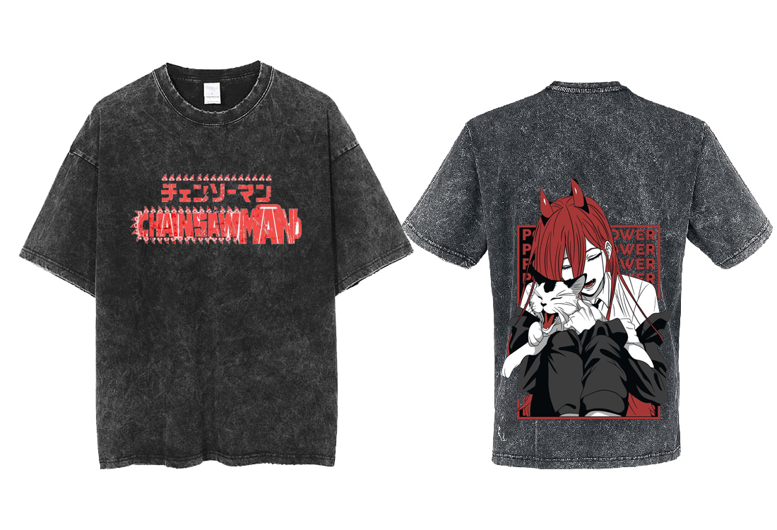 Chainsaw Man t- shirt One Size Washed Back 44