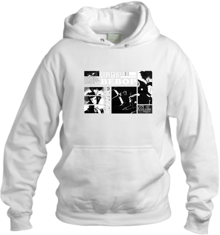 Cowboy Bebop Over Size hoodie White 11