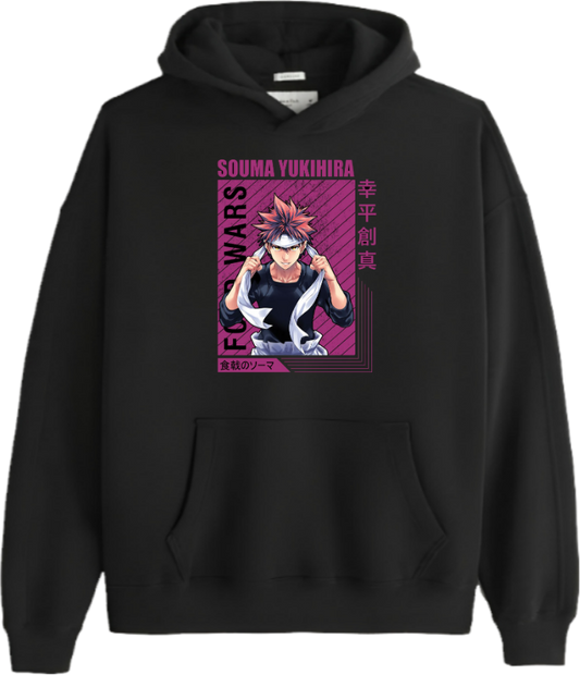 Shokugeki no Soma Sōma Yukihira Over Size hoodie Black 2