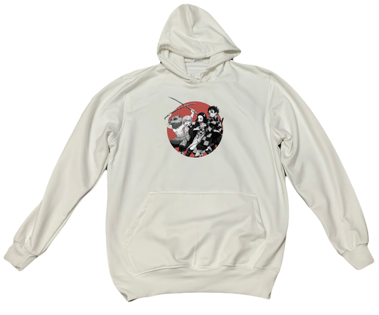 Anime Demon slayer nezuko tanjiro Oversize Hoodie White 46