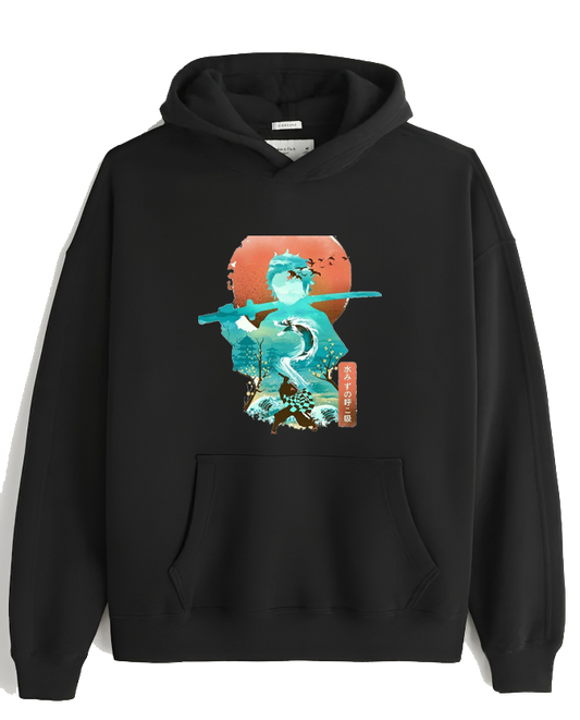 Anime Demon slayer nezuko tanjiro Oversize Hoodie Black 46