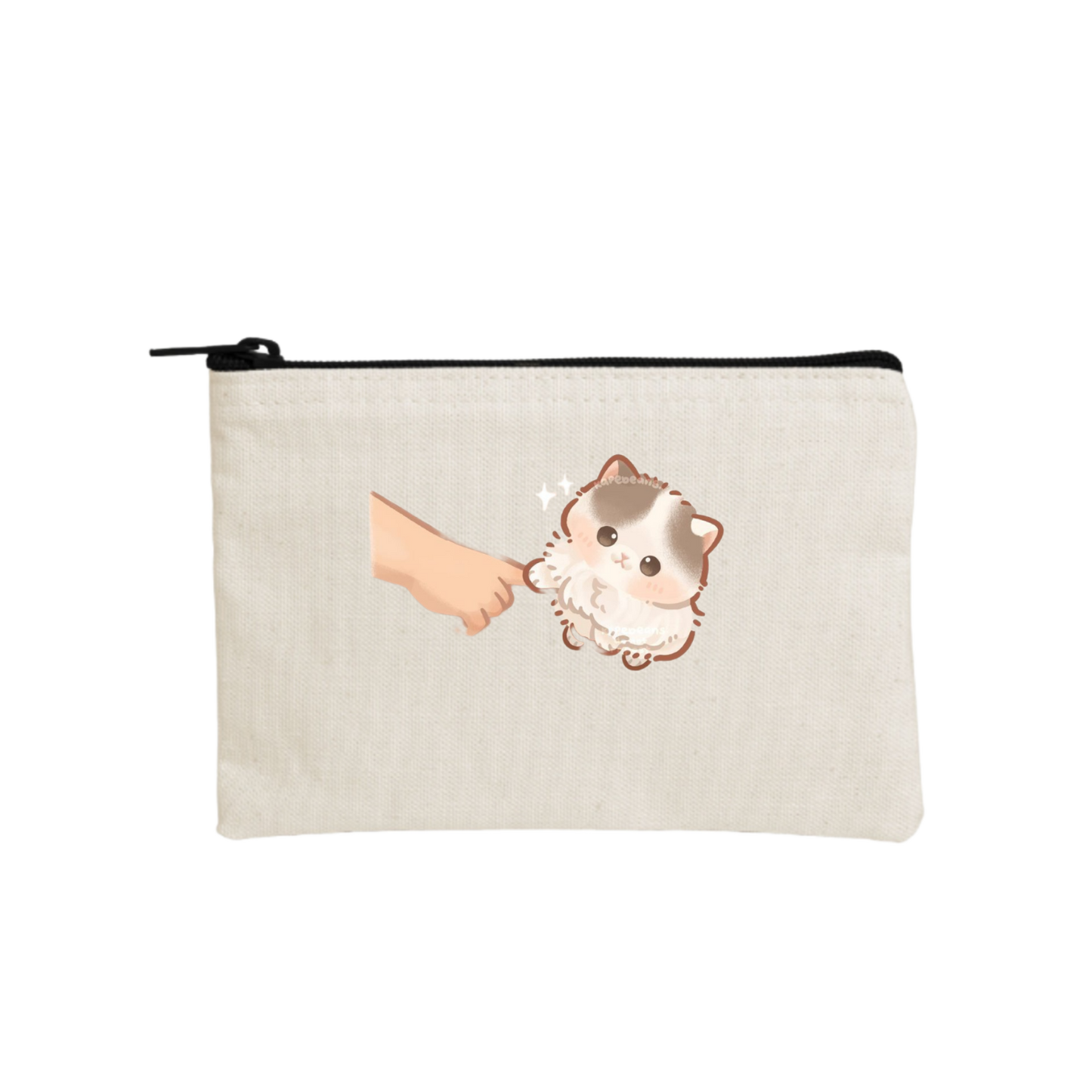 cat wallet pencil case Beige 46
