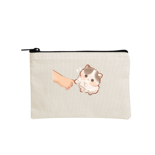 cat wallet pencil case Beige 46
