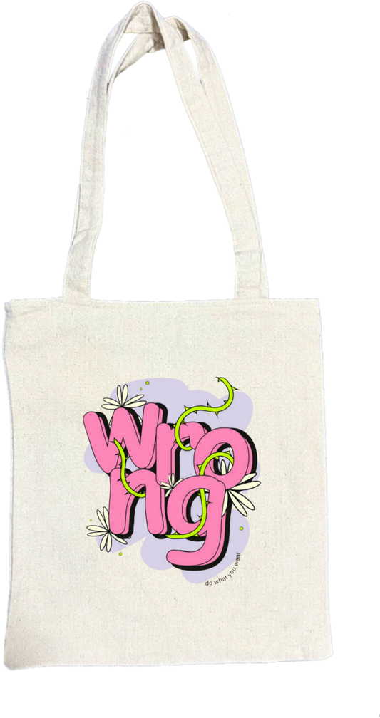 Wrong tote bag beige 186