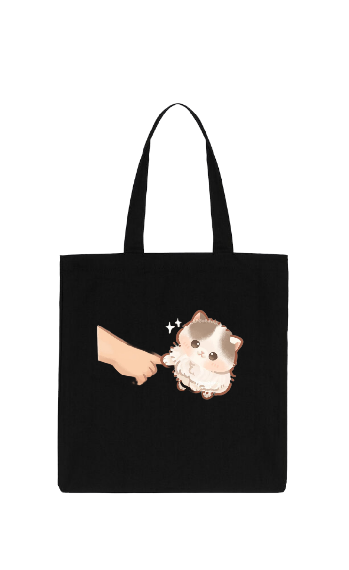 cat tote bag Black 46
