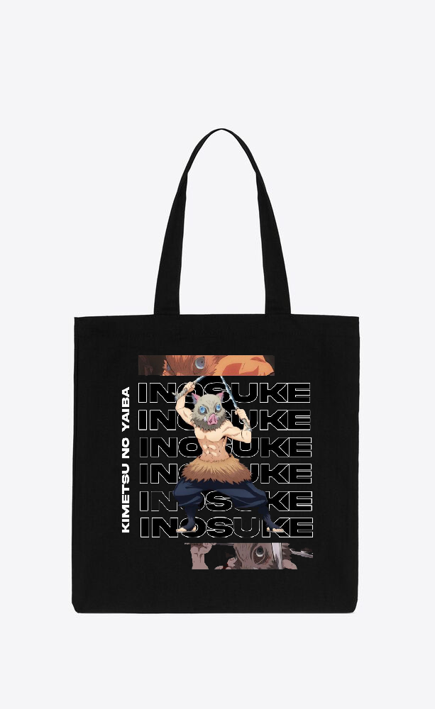 Anime Demon slayer nezuko tanjiro tote bag Black 46