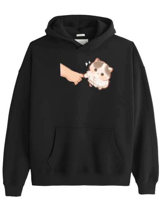 cat Oversize Hoodie Black 46