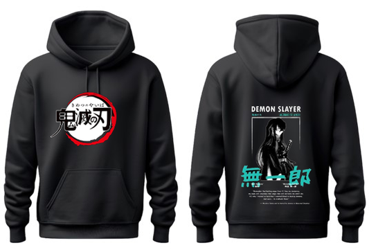 Anime Demon slayer nezuko tanjiro Oversize Hoodie Black 46