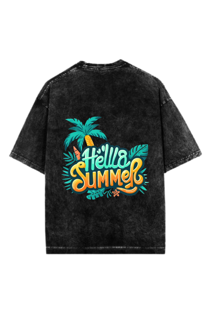 Summer Vibes One Size t- shirt Washed Back 46