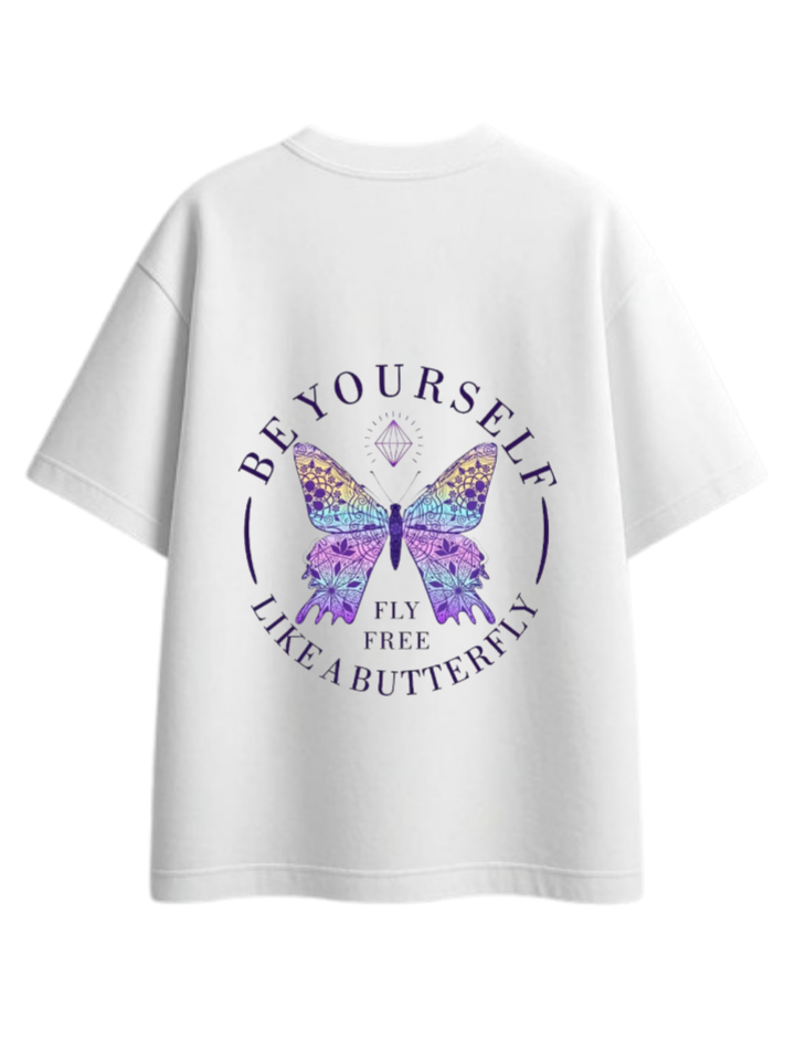 butterflies t- shirt White Back 45