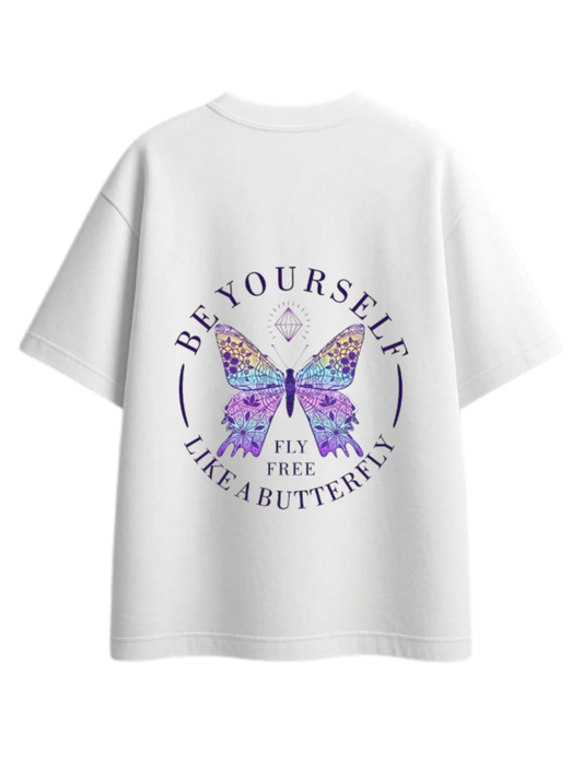 butterflies t- shirt White Back 45