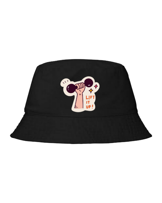 workout gym pilates Bucket hat Fishman hat cap Black 46