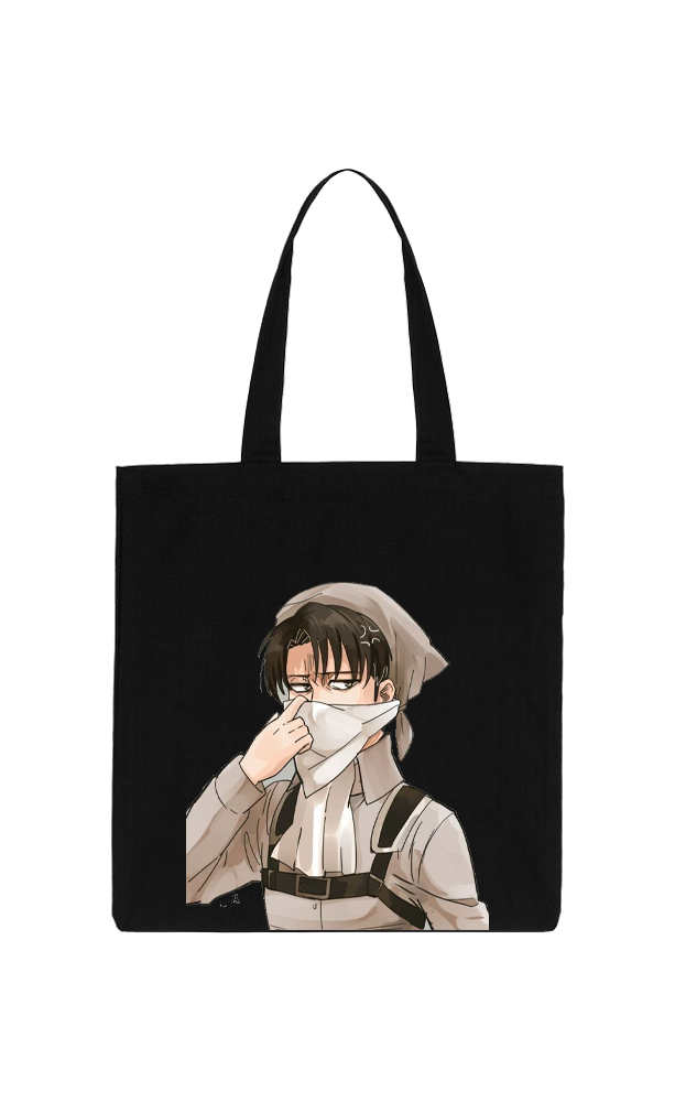 Anime Attack on titan shingeki no kyojin Aot Black tote bag 47