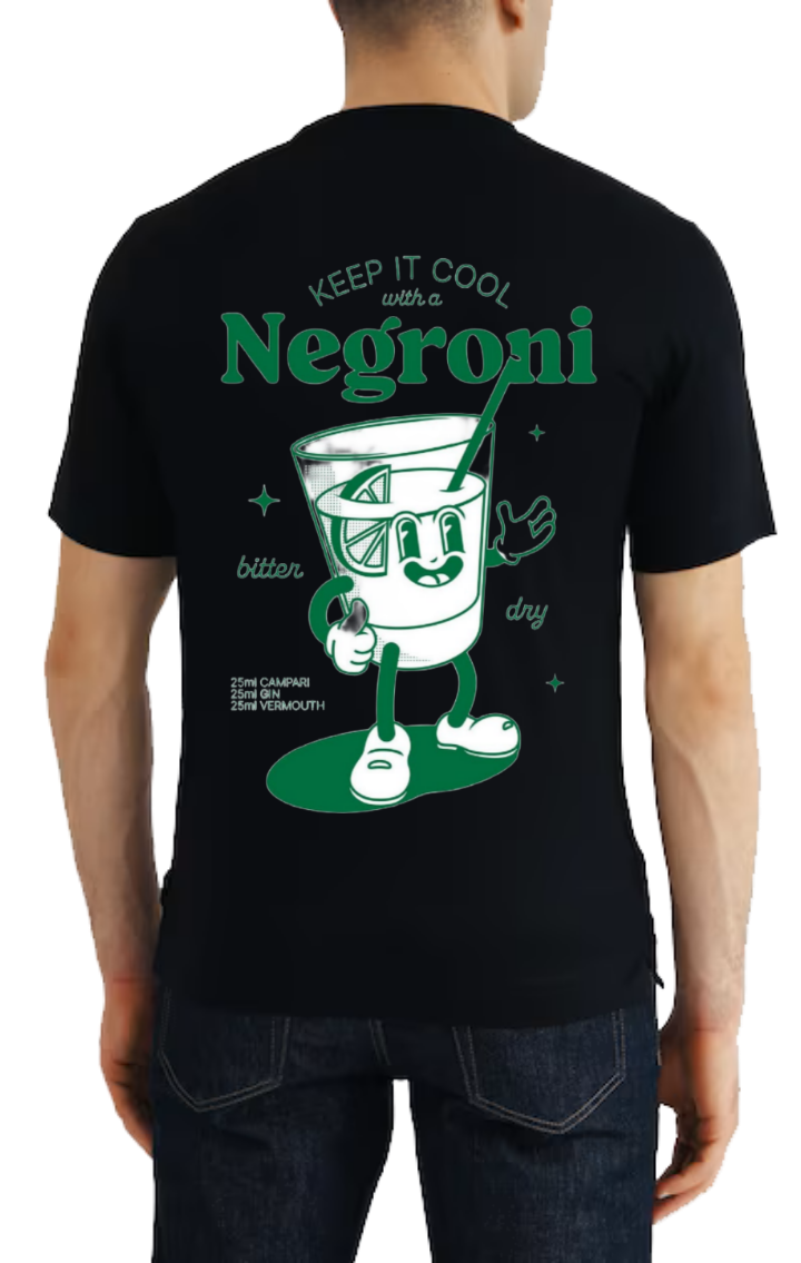 Negroni t- shirt One Size Black back 47