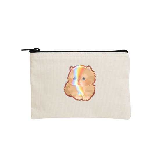 cat wallet pencil case Beige 47
