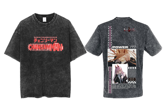 Chainsaw Man t- shirt One Size Washed Back 45