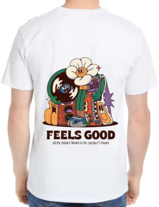FEELS GOOD t- shirt One Size White back 47