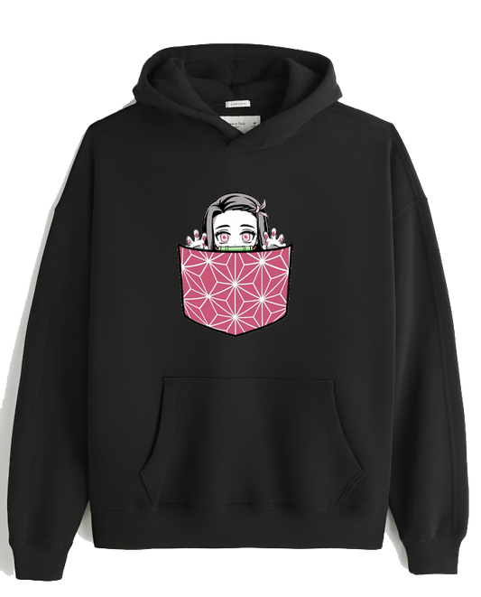 Anime Demon slayer nezuko tanjiro Oversize Hoodie Black 47