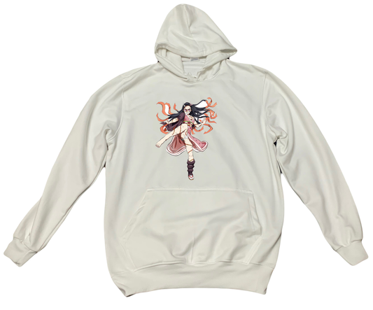 Anime Demon slayer nezuko tanjiro Oversize Hoodie White 47