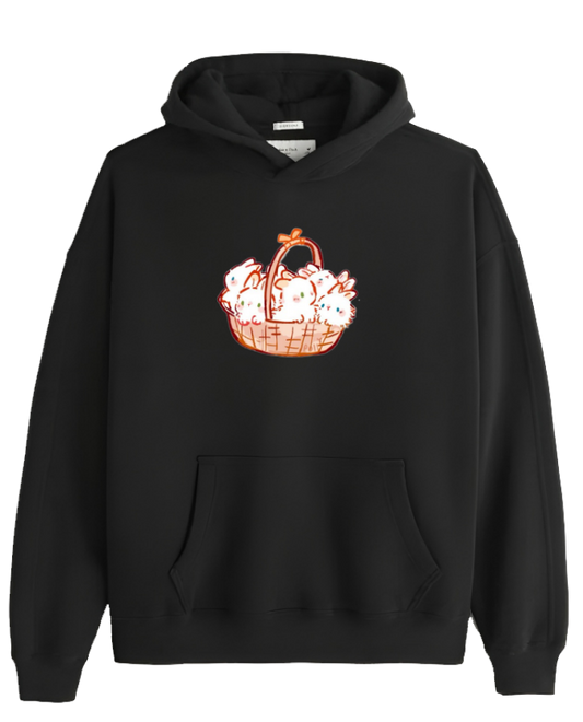 bunny Oversize Hoodie Black 47