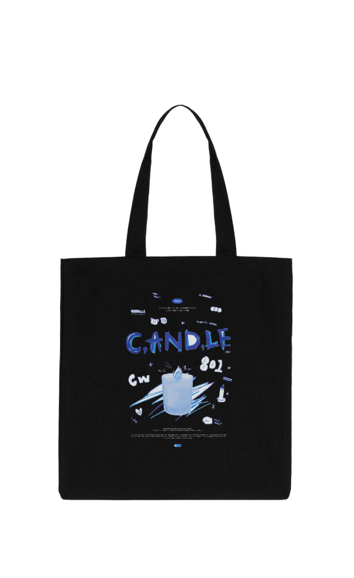 CANDLE tote bag Black 175