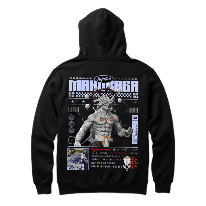 MAHORAGA Back text oversize hoodie back 47