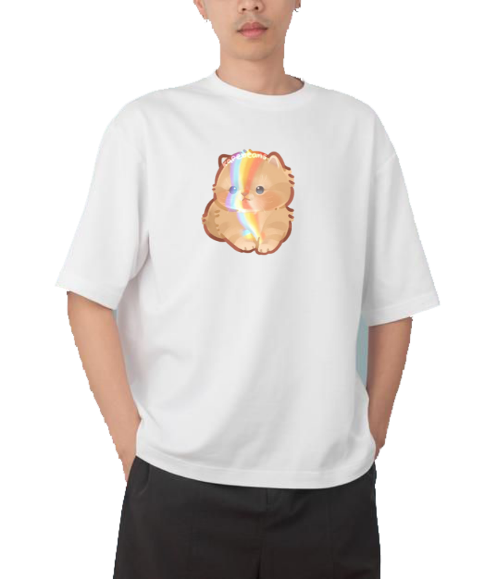 cat One Size t- shirt White 47
