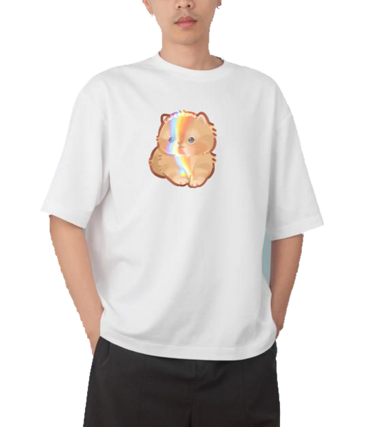 cat One Size t- shirt White 47