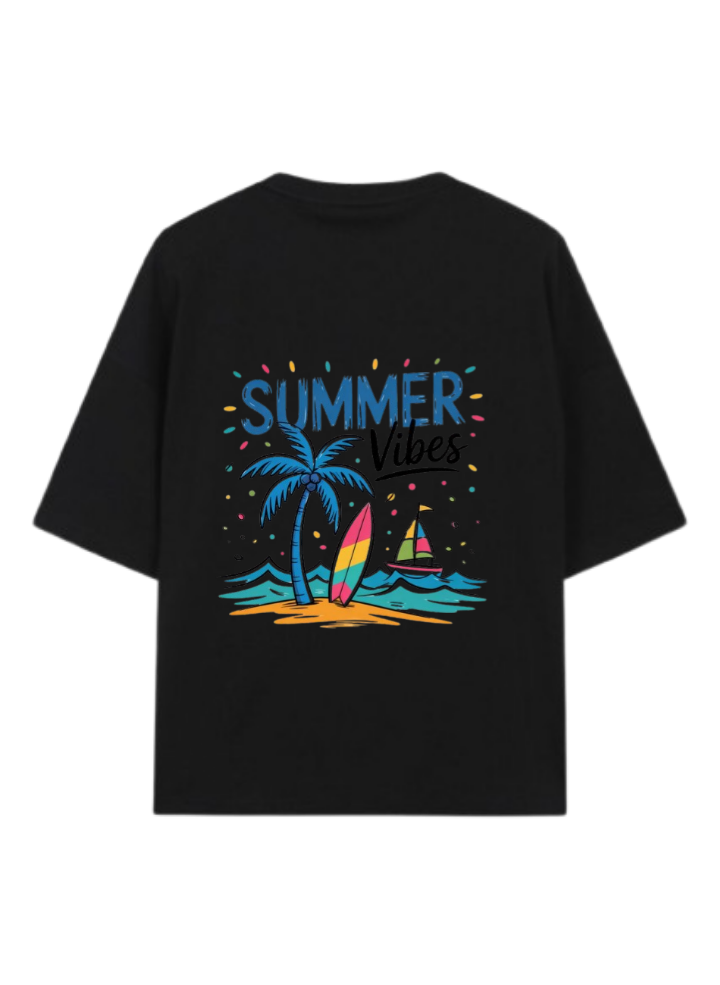 Summer Vibes t- shirt Black Back 47