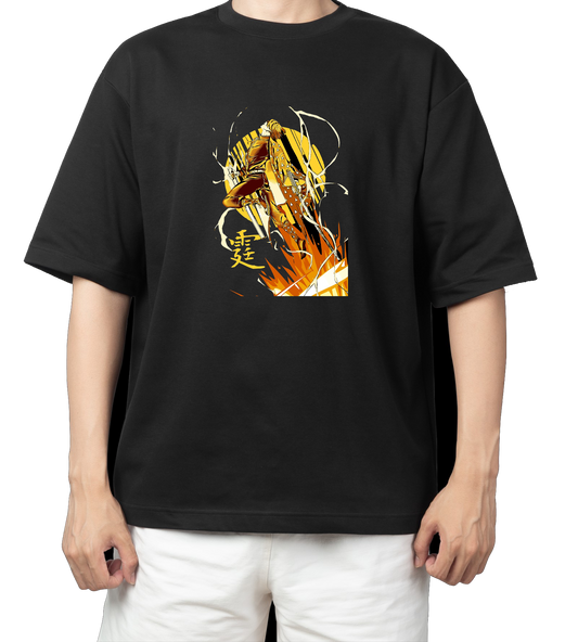 Anime Demon slayer nezuko tanjiro t- shirt Oversize Black 47