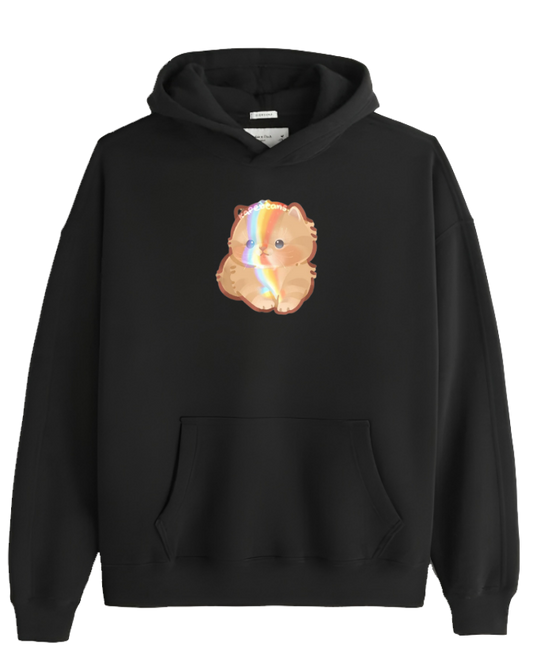 cat Oversize Hoodie Black 47