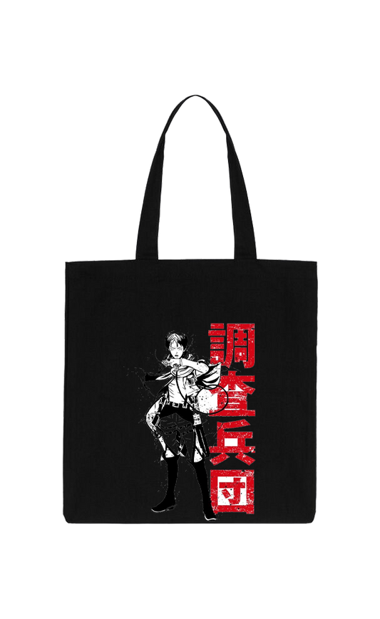 Anime Attack on titan shingeki no kyojin Aot Black tote bag 48