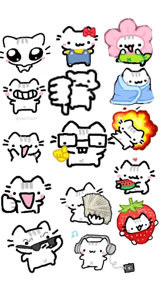 Aesthetic Cute Stickers Pack - Waterproof Vinyl Cartoon Decals for Water Bottles, Laptops, Scrapbooking, Kawaii Stationery Supplies sticker journal sticker